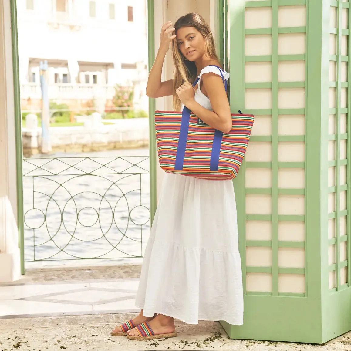 CANDY STRIPE - WOMENS CABANA SLIDE