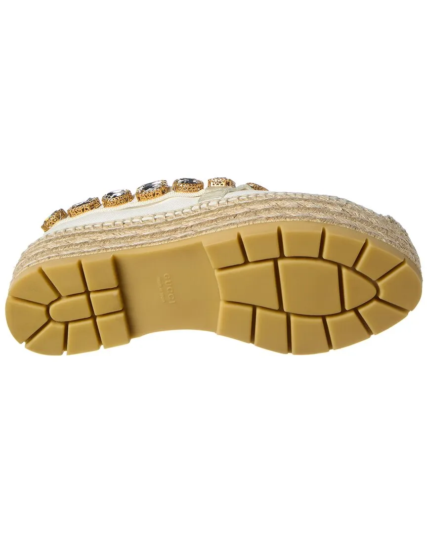 Gucci Canvas Platform Espadrille
