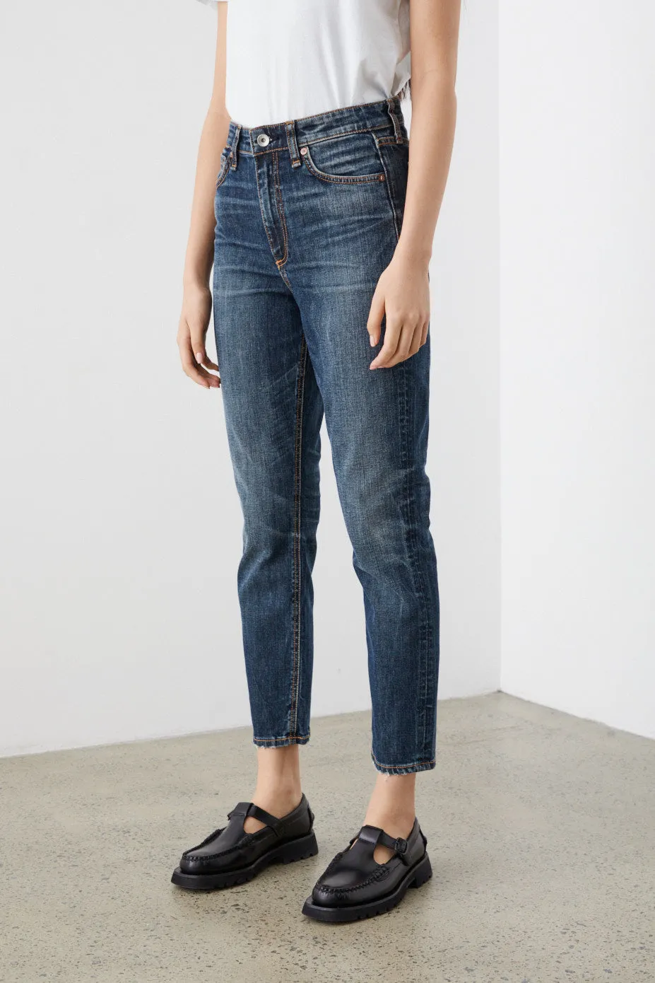 Nina High-Rise Ankle Cigarette Jeans
